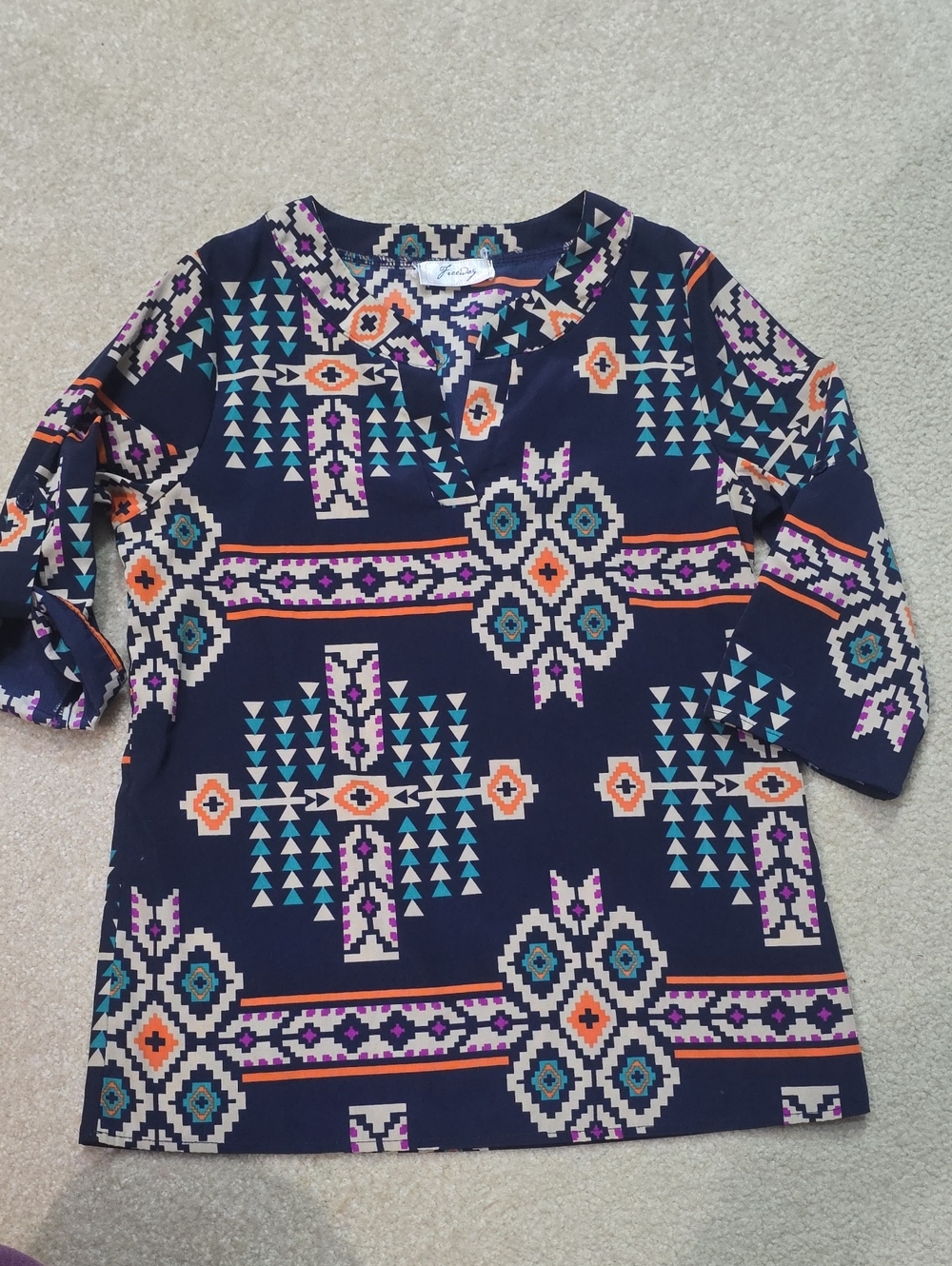 Freeway Aztec Tunic Top - Picture 8 of 8